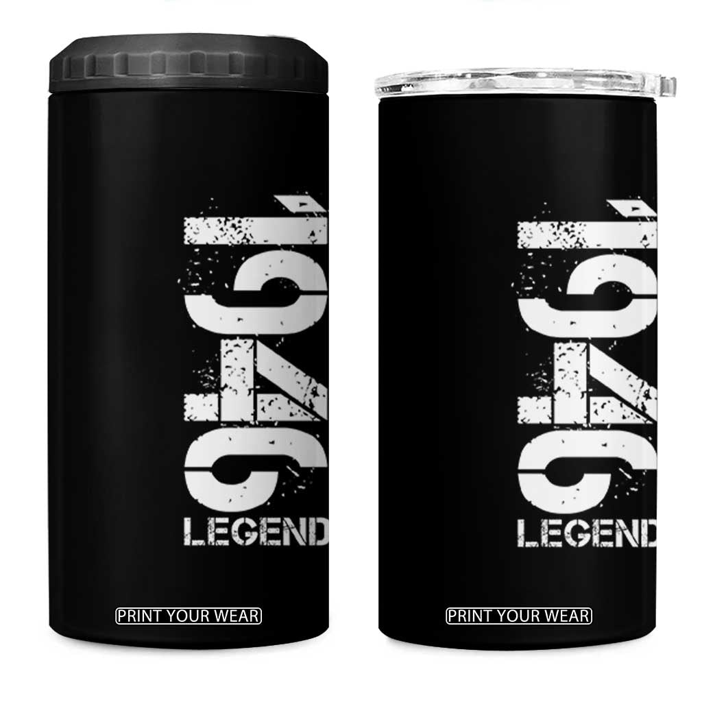 Vintage 1946 Legend 4 in 1 Can Cooler Tumbler 80th Birthday Gifts Special Milestone TS11 One Size: 16 oz Black Print Your Wear