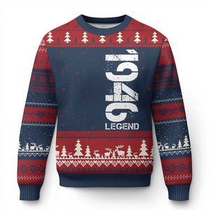 Vintage 1946 Legend Ugly Christmas Sweater 80th Birthday Gifts Special Milestone