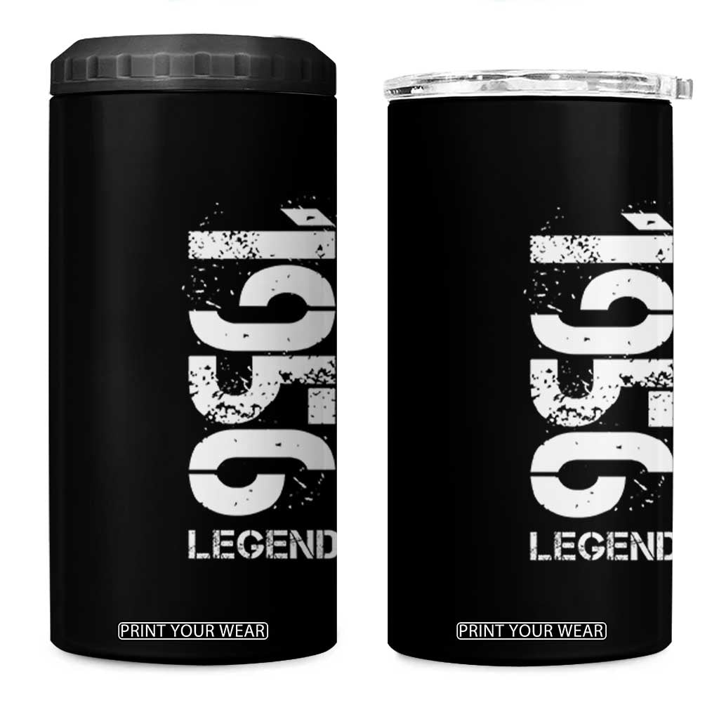 Vintage 1956 Legend 4 in 1 Can Cooler Tumbler 70th Birthday Gifts Special Milestone TS11 One Size: 16 oz Black Print Your Wear