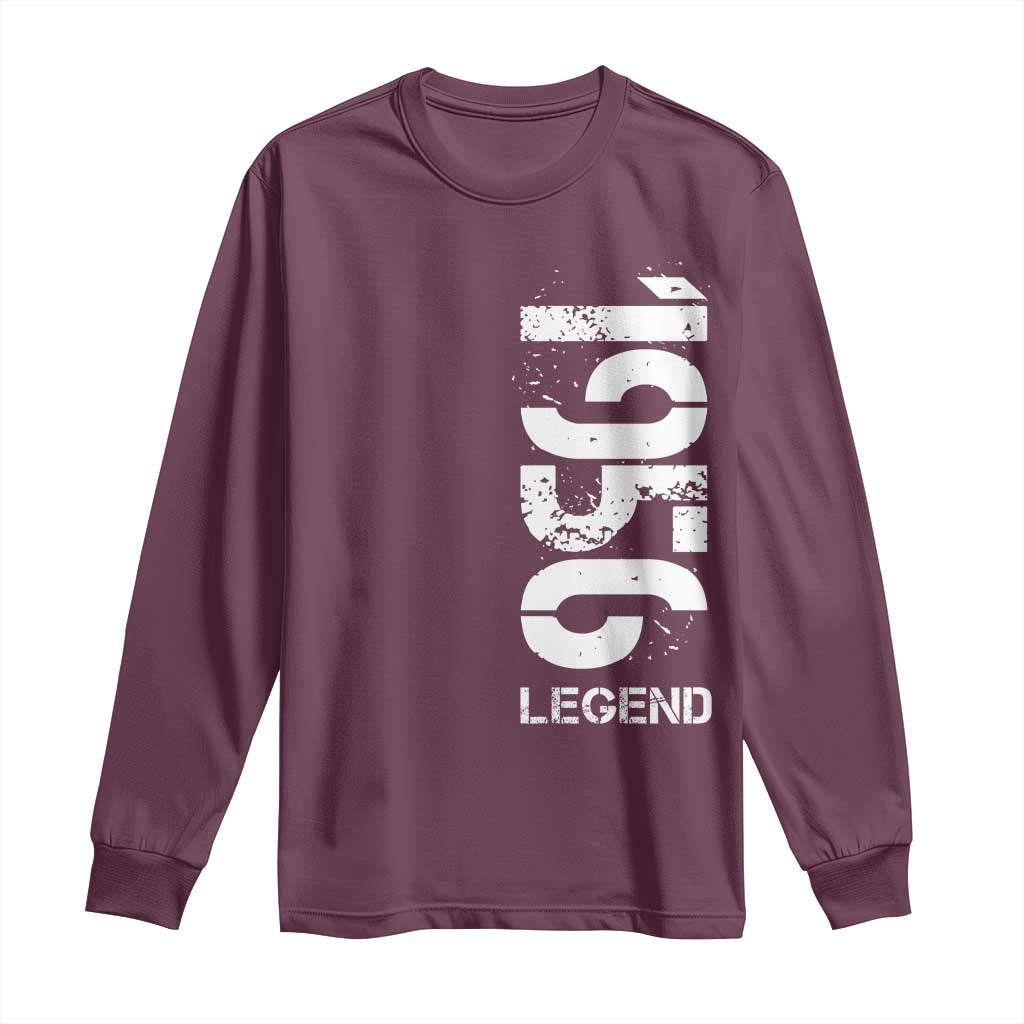 Vintage 1956 Legend Long Sleeve Shirt 70th Birthday Gifts Special Milestone TS11 Maroon Print Your Wear