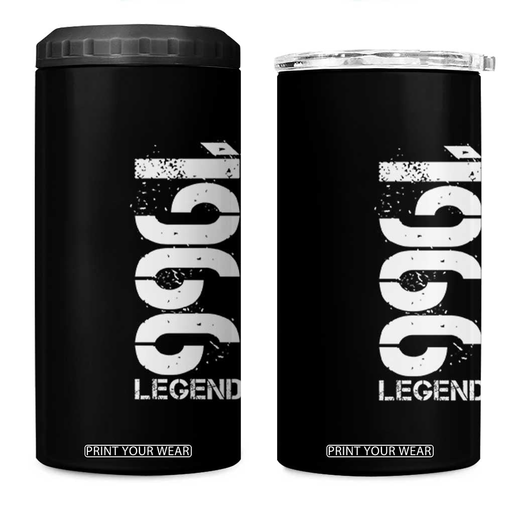 Vintage 1966 Legend 4 in 1 Can Cooler Tumbler 60th Birthday Gifts Special Milestone TS11 One Size: 16 oz Black Print Your Wear
