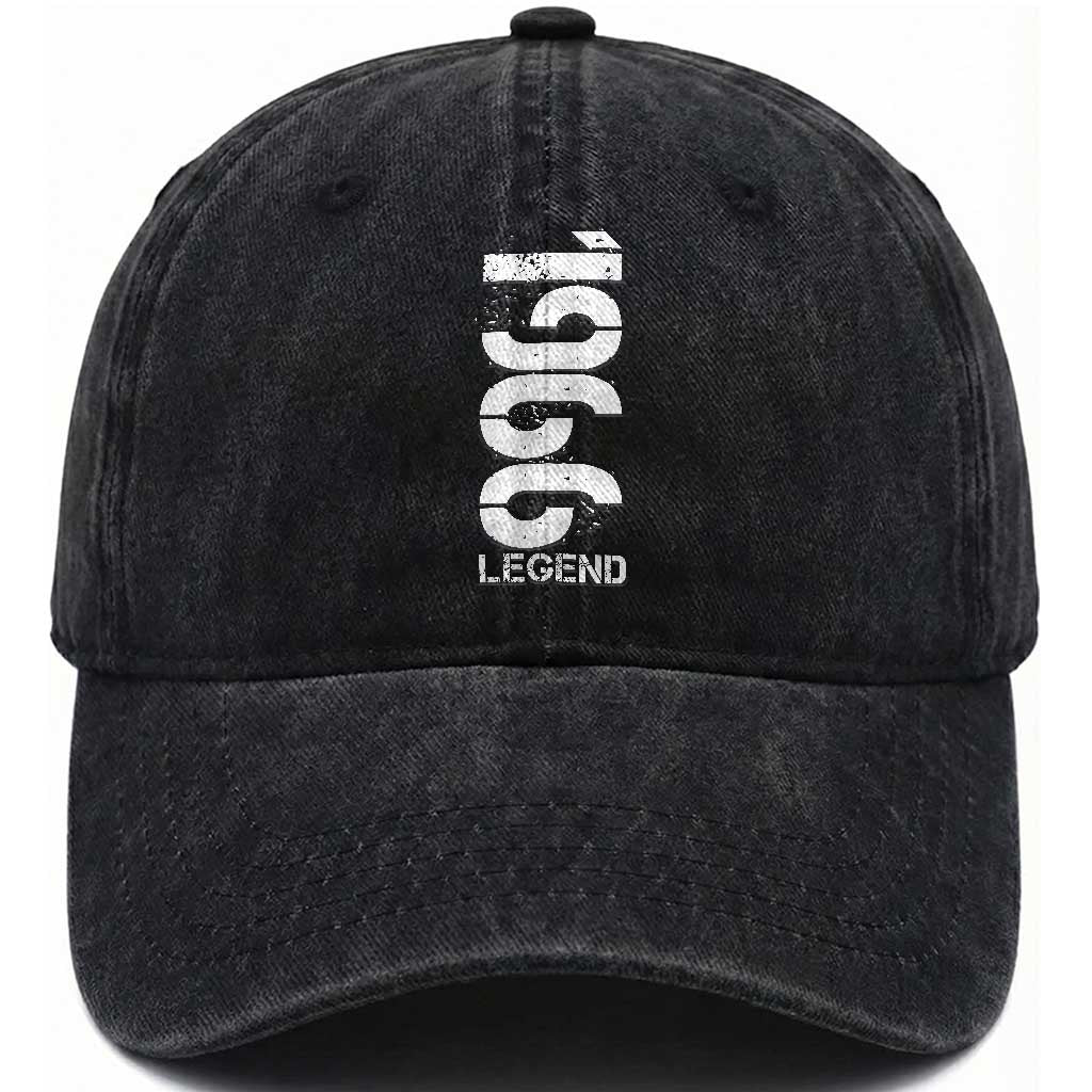 Vintage 1966 Legend Washed Cotton Baseball Cap 60th Birthday Gifts Special Milestone TS11 Print Your Wear