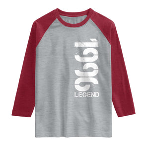 Vintage 1996 Legend Raglan Shirt 30th Birthday Gifts Special Milestone