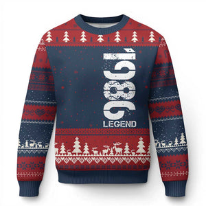 Vintage 1986 Legend Ugly Christmas Sweater 40th Birthday Gifts Special Milestone