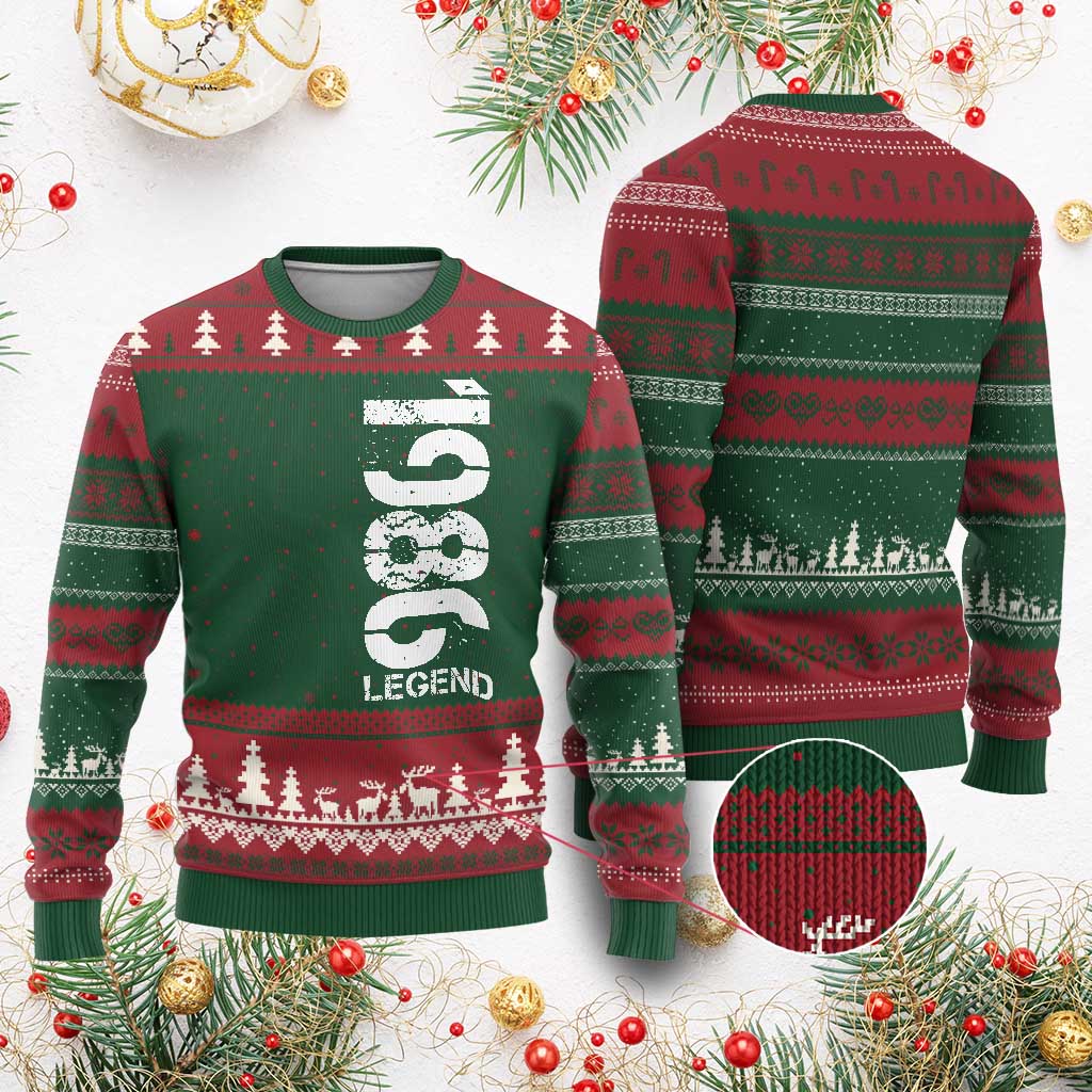 Vintage 1986 Legend Ugly Christmas Sweater 40th Birthday Gifts Special Milestone