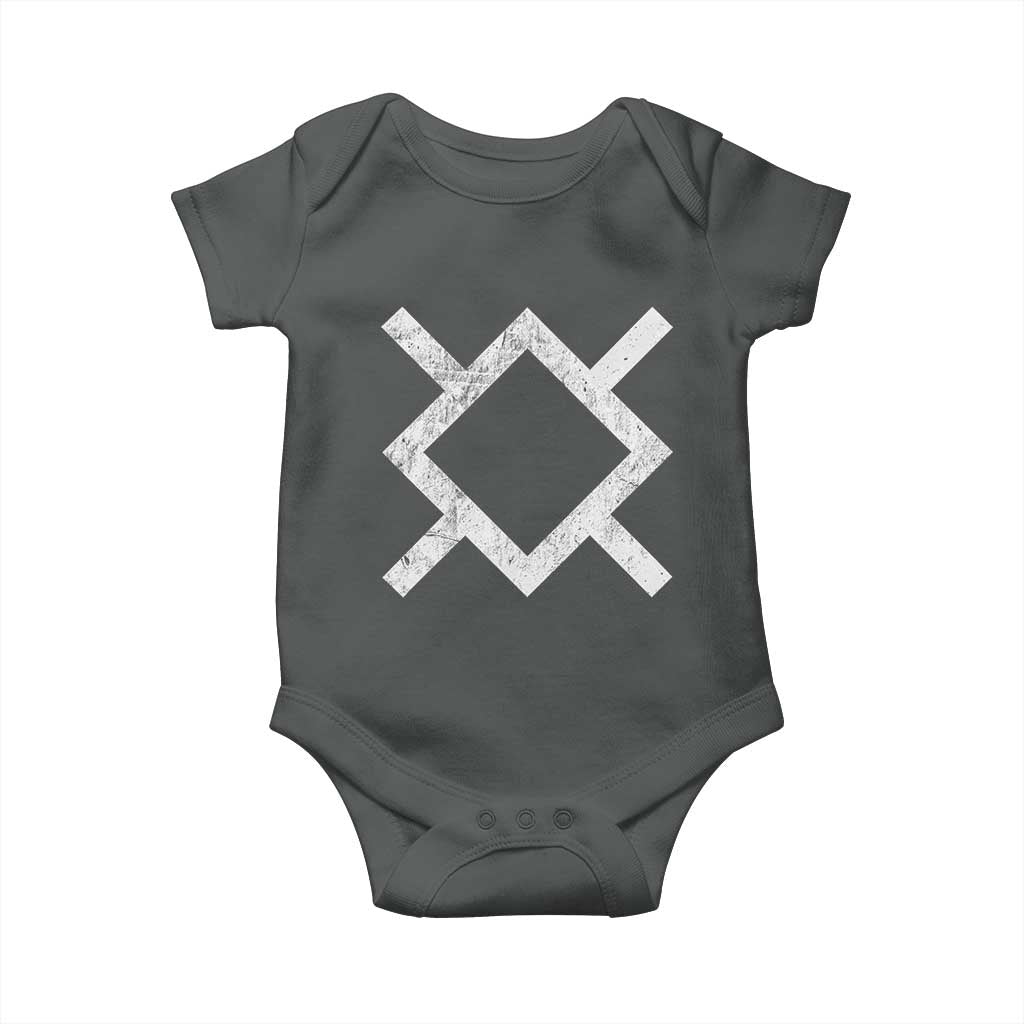 Vintage Northern Cheyenne Tribe Flag Montana Morning Star Symbol Baby Onesie TS11 Dark Heather Print Your Wear