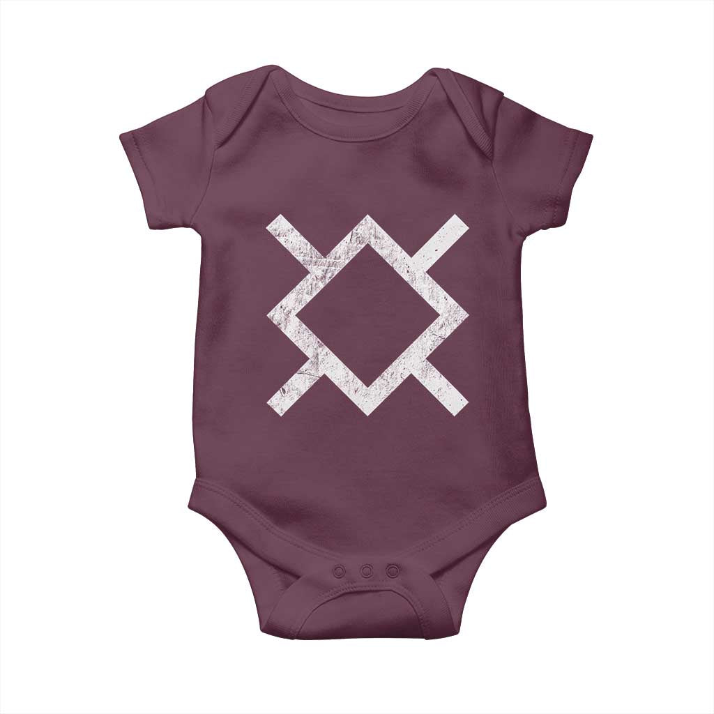 Vintage Northern Cheyenne Tribe Flag Montana Morning Star Symbol Baby Onesie TS11 Maroon Print Your Wear