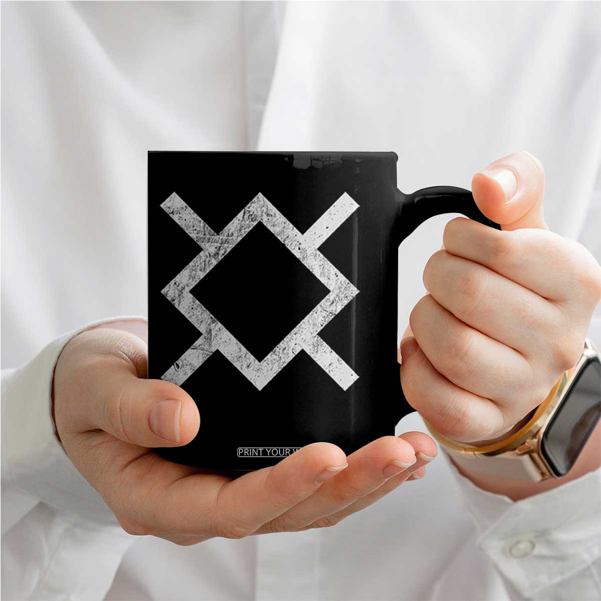Vintage Northern Cheyenne Tribe Flag Montana Morning Star Symbol Coffee Mug TS11 Print Your Wear