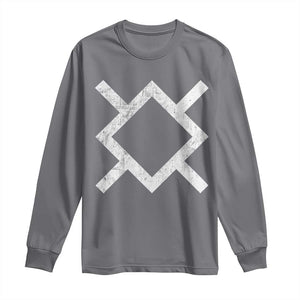 Vintage Northern Cheyenne Tribe Flag Montana Morning Star Symbol Long Sleeve Shirt TS11 Charcoal Print Your Wear