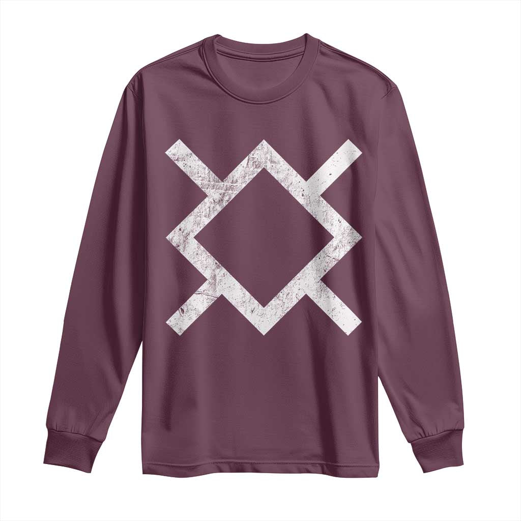 Vintage Northern Cheyenne Tribe Flag Montana Morning Star Symbol Long Sleeve Shirt TS11 Maroon Print Your Wear