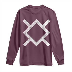 Vintage Northern Cheyenne Tribe Flag Montana Morning Star Symbol Long Sleeve Shirt TS11 Maroon Print Your Wear