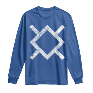 Vintage Northern Cheyenne Tribe Flag Montana Morning Star Symbol Long Sleeve Shirt TS11 Royal Blue Print Your Wear