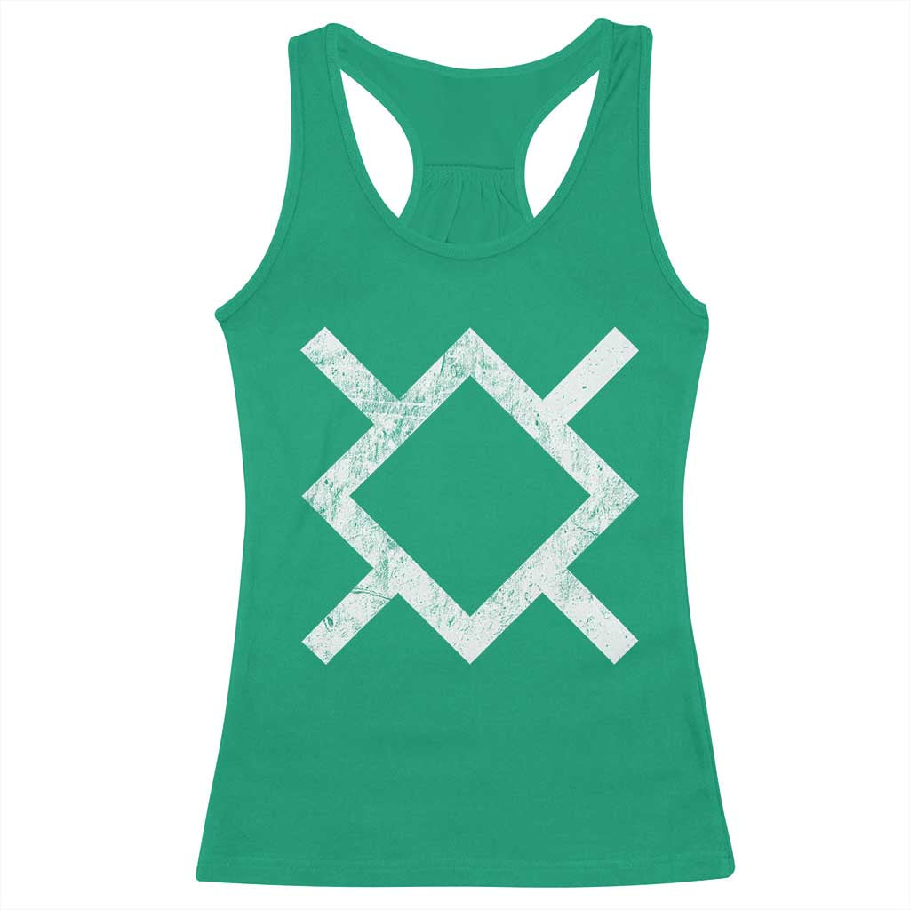 Vintage Northern Cheyenne Tribe Flag Montana Morning Star Symbol Racerback Tank Top TS11 Irish Green Print Your Wear