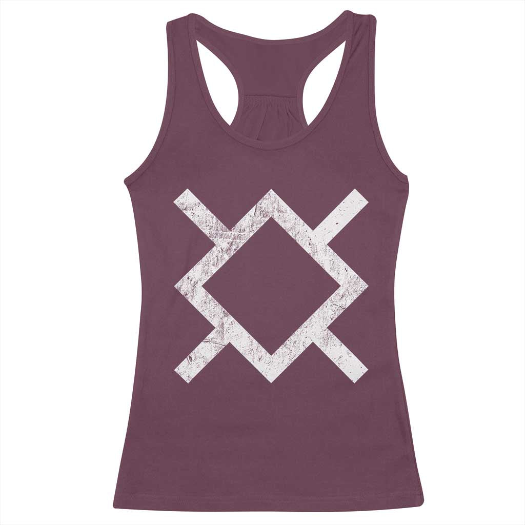 Vintage Northern Cheyenne Tribe Flag Montana Morning Star Symbol Racerback Tank Top TS11 Maroon Print Your Wear
