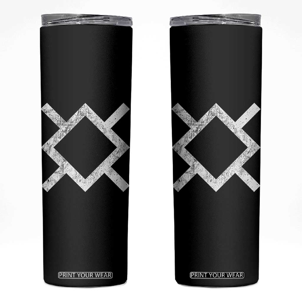 Vintage Northern Cheyenne Tribe Flag Montana Morning Star Symbol Skinny Tumbler TS11 Black Print Your Wear
