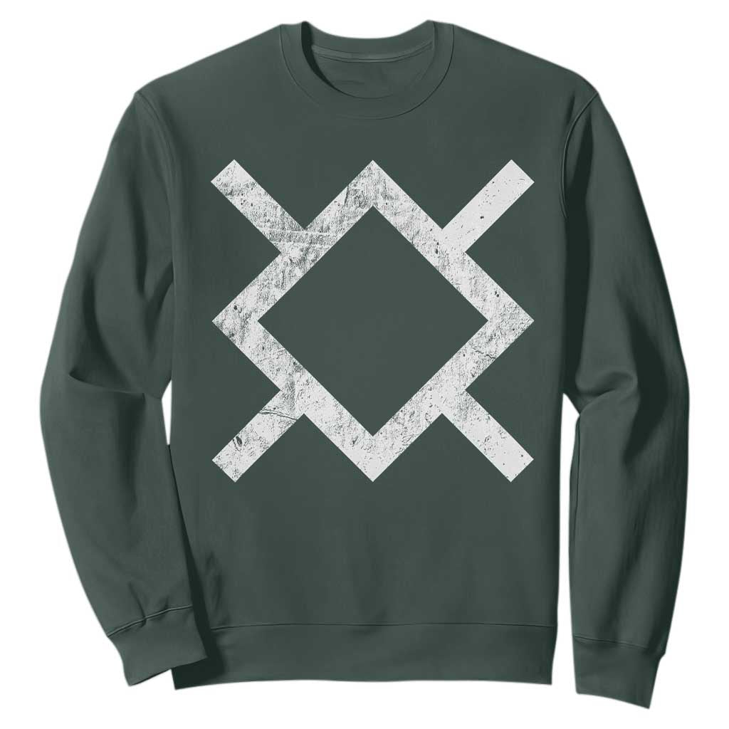 Vintage Northern Cheyenne Tribe Flag Montana Morning Star Symbol Sweatshirt TS11 Dark Forest Green Print Your Wear