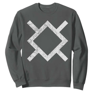 Vintage Northern Cheyenne Tribe Flag Montana Morning Star Symbol Sweatshirt TS11 Dark Heather Print Your Wear