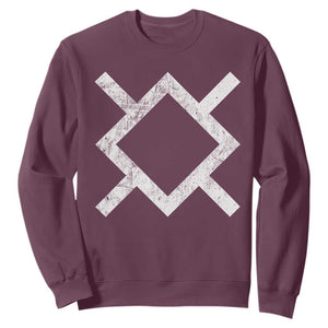 Vintage Northern Cheyenne Tribe Flag Montana Morning Star Symbol Sweatshirt TS11 Maroon Print Your Wear