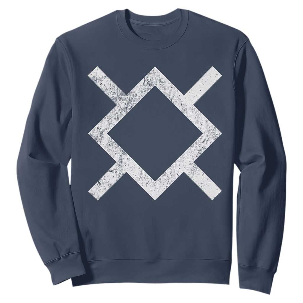 Vintage Northern Cheyenne Tribe Flag Montana Morning Star Symbol Sweatshirt TS11 Navy Print Your Wear