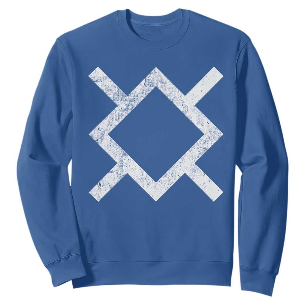 Vintage Northern Cheyenne Tribe Flag Montana Morning Star Symbol Sweatshirt TS11 Royal Blue Print Your Wear