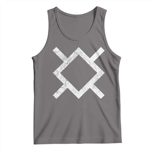 Vintage Northern Cheyenne Tribe Flag Montana Morning Star Symbol Tank Top TS11 Deep Heather Print Your Wear
