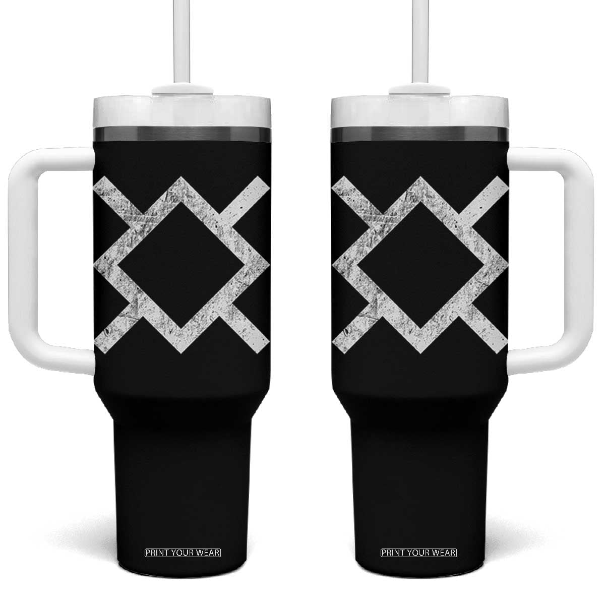 Vintage Northern Cheyenne Tribe Flag Montana Morning Star Symbol Tumbler With Handle TS11 One Size: 40 oz Black Print Your Wear