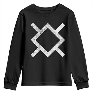 Vintage Northern Cheyenne Tribe Flag Montana Morning Star Symbol Youth Sweatshirt TS11 Black Print Your Wear