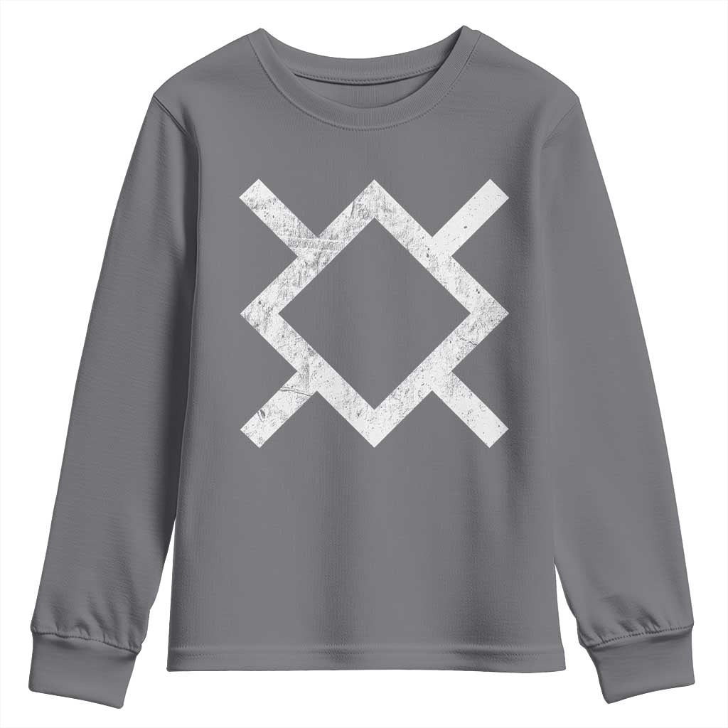 Vintage Northern Cheyenne Tribe Flag Montana Morning Star Symbol Youth Sweatshirt TS11 Charcoal Print Your Wear