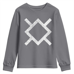 Vintage Northern Cheyenne Tribe Flag Montana Morning Star Symbol Youth Sweatshirt TS11 Charcoal Print Your Wear