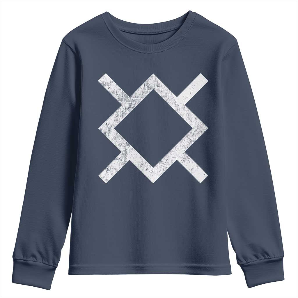 Vintage Northern Cheyenne Tribe Flag Montana Morning Star Symbol Youth Sweatshirt TS11 Navy Print Your Wear