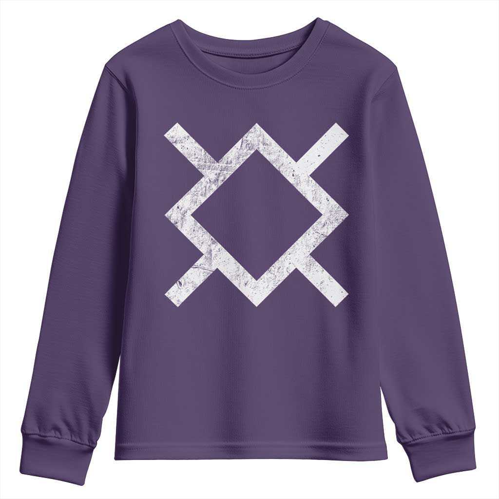 Vintage Northern Cheyenne Tribe Flag Montana Morning Star Symbol Youth Sweatshirt TS11 Purple Print Your Wear