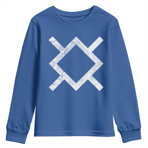 Vintage Northern Cheyenne Tribe Flag Montana Morning Star Symbol Youth Sweatshirt TS11 Royal Blue Print Your Wear