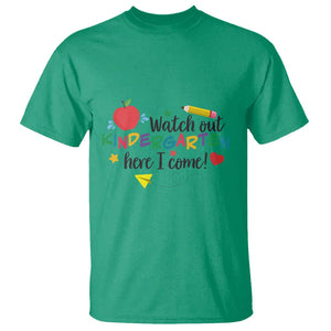 Watch Out Kindergarten Here I Come T Shirt Back To School Clock Apple Pen TS11 Irish Green Print Your Wear