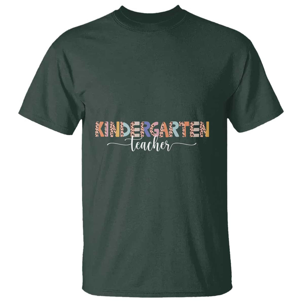 Kindergarten Teacher T Shirt First Day Of School Boho Style TS11 Dark Forest Green Print Your Wear