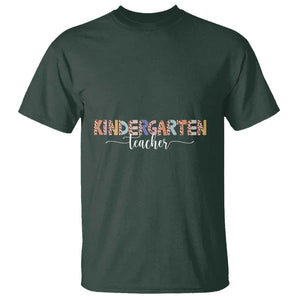 Kindergarten Teacher T Shirt First Day Of School Boho Style TS11 Dark Forest Green Print Your Wear