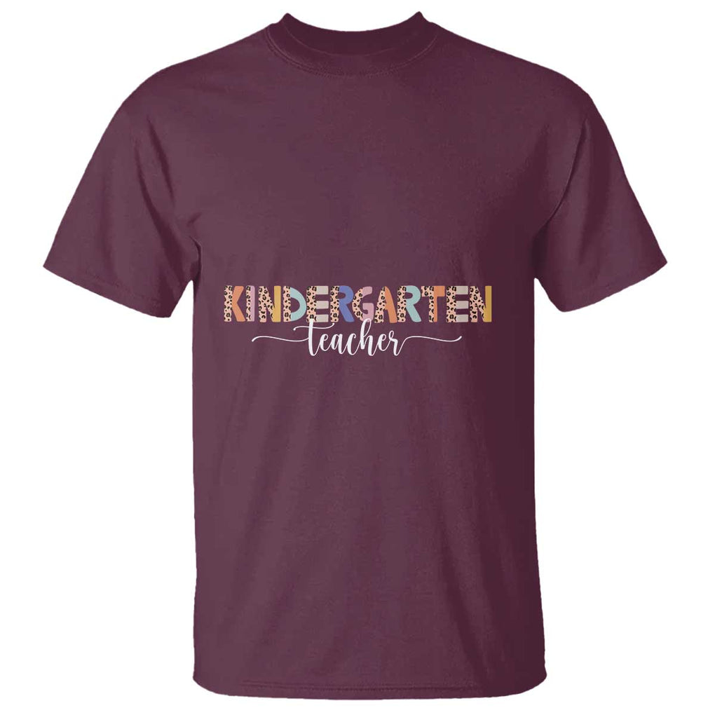 Kindergarten Teacher T Shirt First Day Of School Boho Style TS11 Maroon Print Your Wear
