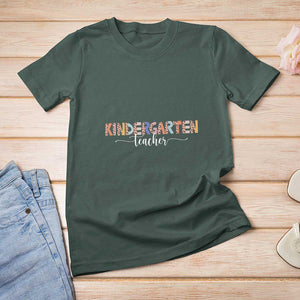 Kindergarten Teacher T Shirt For Women First Day Of School Boho Style TS11 Dark Forest Green Print Your Wear