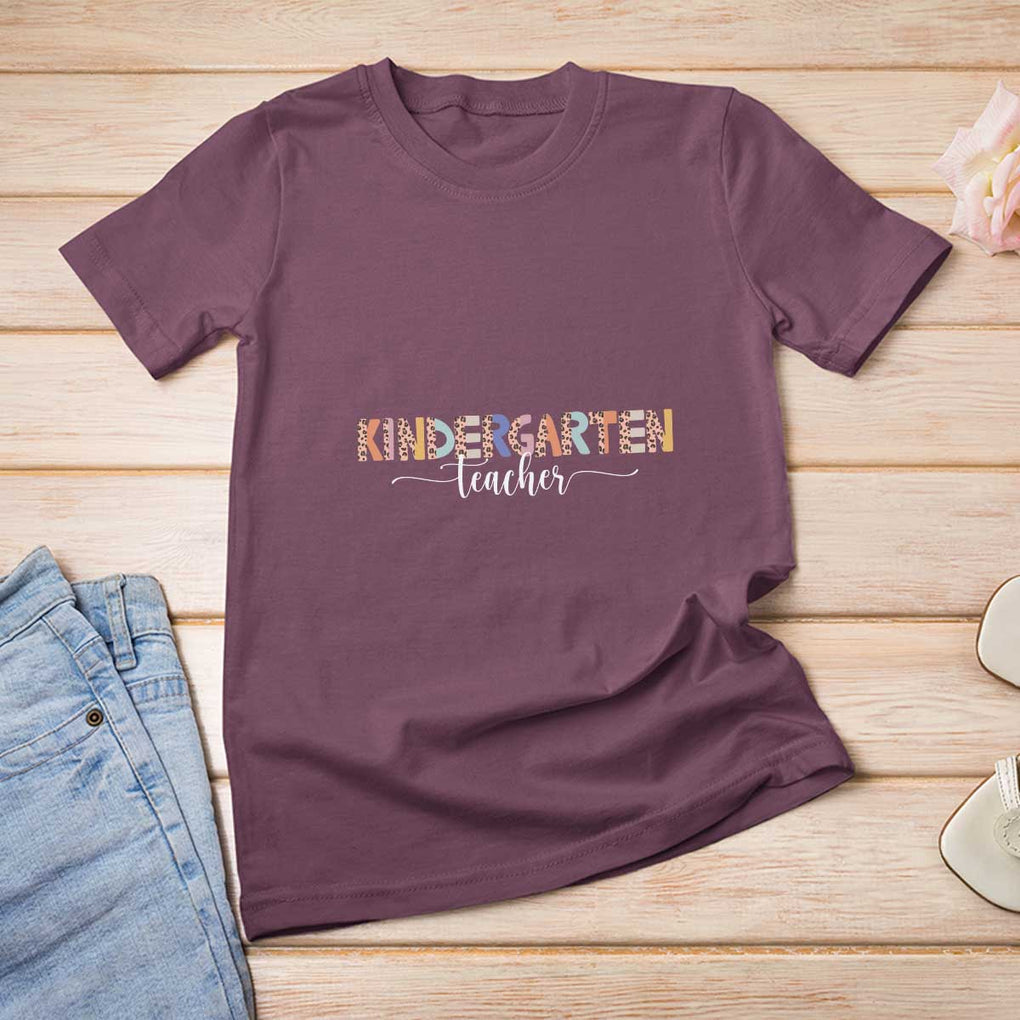 Kindergarten Teacher T Shirt For Women First Day Of School Boho Style TS11 Maroon Print Your Wear