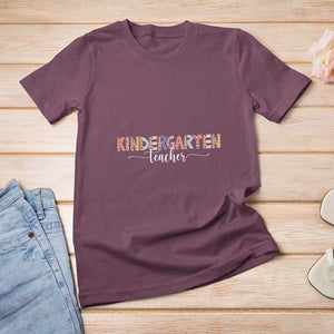 Kindergarten Teacher T Shirt For Women First Day Of School Boho Style TS11 Maroon Print Your Wear
