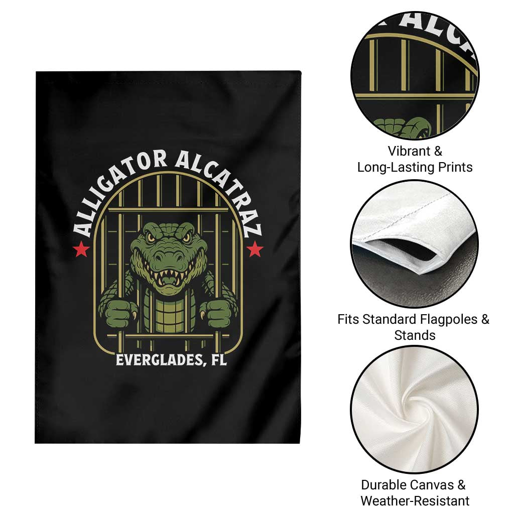 Funny Aligator Alcatraz Everglades Garden Flag Alligator Prison Alligatraz Meme TS11 Print Your Wear