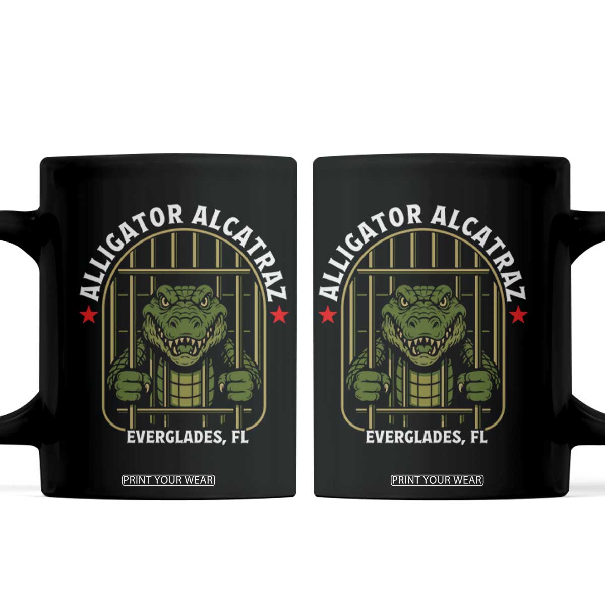 Funny Aligator Alcatraz Everglades Coffee Mug Alligator Prison Alligatraz Meme TS11 Black Print Your Wear