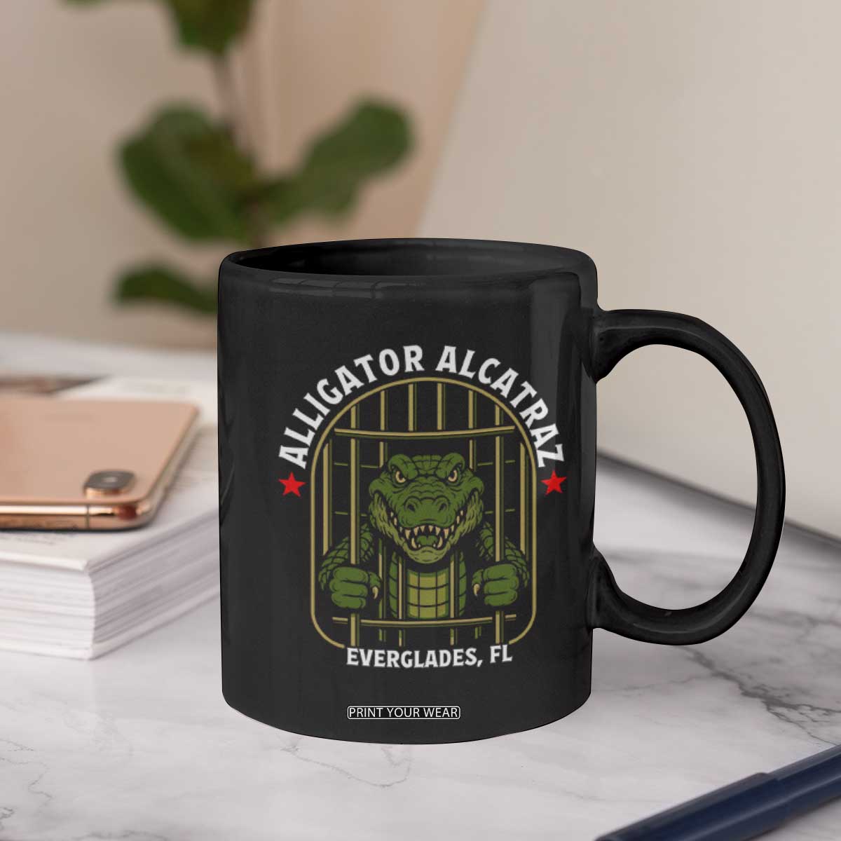 Funny Aligator Alcatraz Everglades Coffee Mug Alligator Prison Alligatraz Meme TS11 Print Your Wear