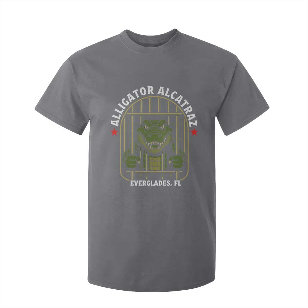 Funny Aligator Alcatraz Everglades T Shirt For Kid Alligator Prison Alligatraz Meme TS11 Charcoal Print Your Wear