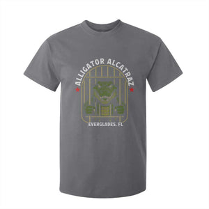 Funny Aligator Alcatraz Everglades T Shirt For Kid Alligator Prison Alligatraz Meme TS11 Charcoal Print Your Wear