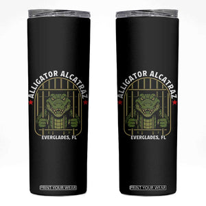 Funny Aligator Alcatraz Everglades Skinny Tumbler Alligator Prison Alligatraz Meme TS11 Black Print Your Wear