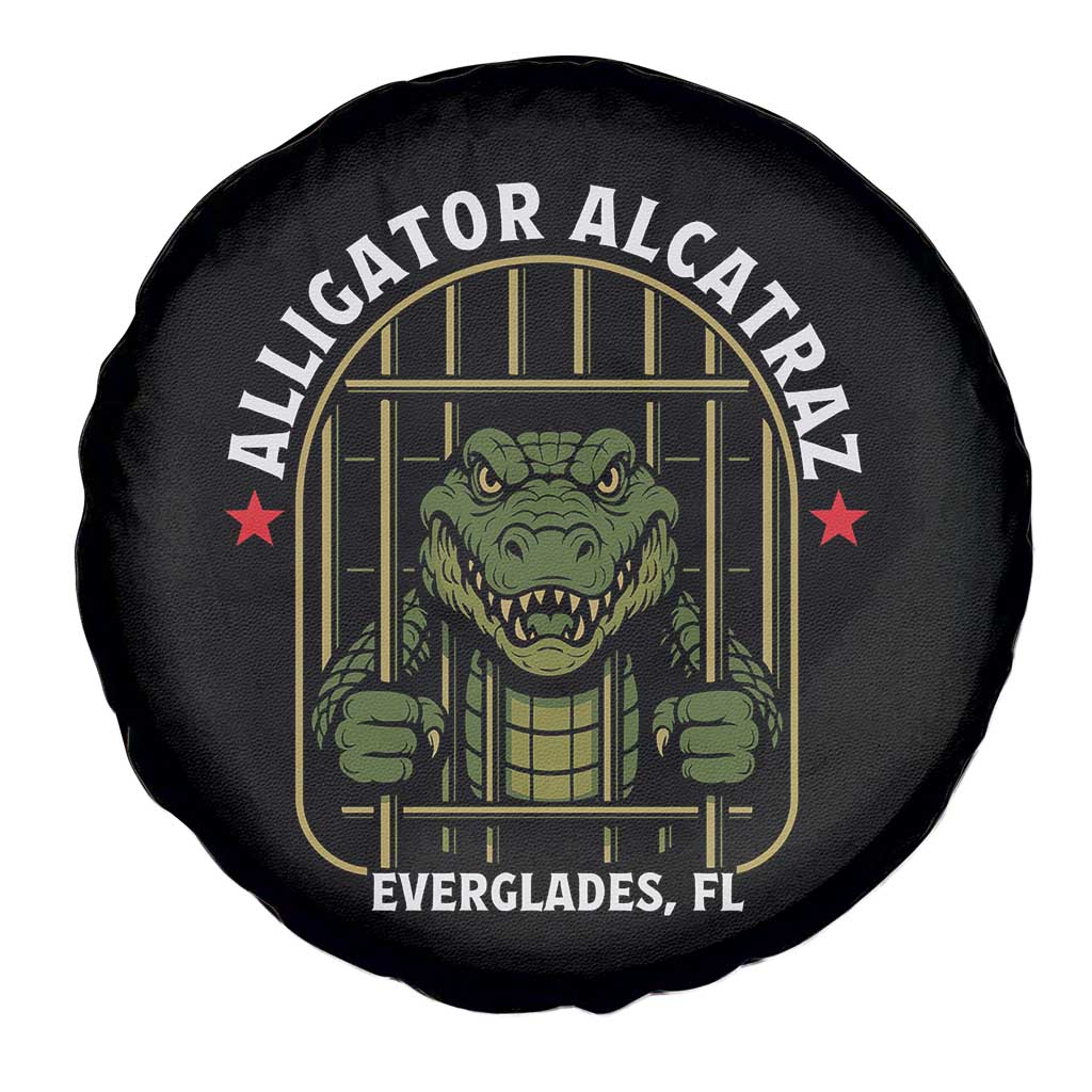 Funny Aligator Alcatraz Everglades Spare Tire Cover Alligator Prison Alligatraz Meme TS11 Print Your Wear