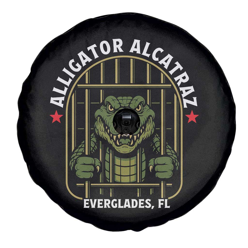Funny Aligator Alcatraz Everglades Spare Tire Cover Alligator Prison Alligatraz Meme TS11 Print Your Wear