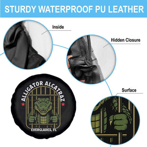 Funny Aligator Alcatraz Everglades Spare Tire Cover Alligator Prison Alligatraz Meme TS11 Print Your Wear