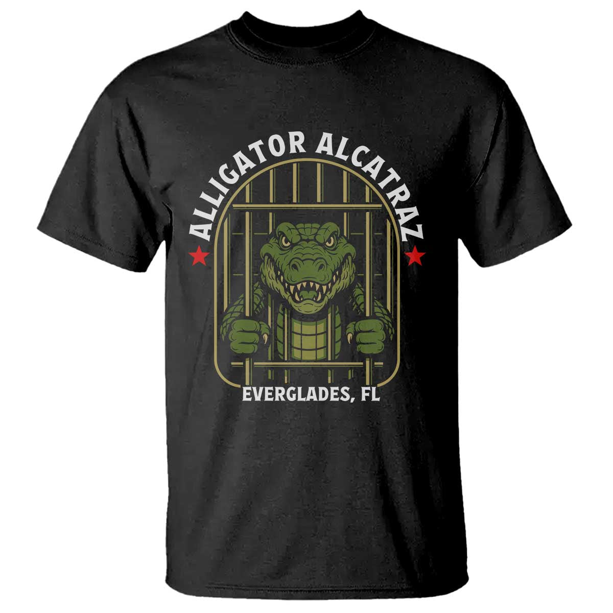 Funny Aligator Alcatraz Everglades T Shirt Alligator Prison Alligatraz Meme TS11 Black Print Your Wear