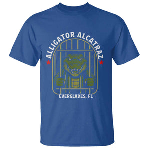 Funny Aligator Alcatraz Everglades T Shirt Alligator Prison Alligatraz Meme TS11 Royal Blue Print Your Wear